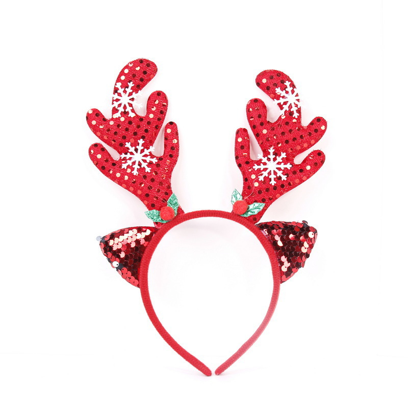 Navidad decoraciones de cabello de cuerno de ciervo cabeza de muñeco de nieve buckles decoraciones de fiesta de Navidad para adultos niños toques