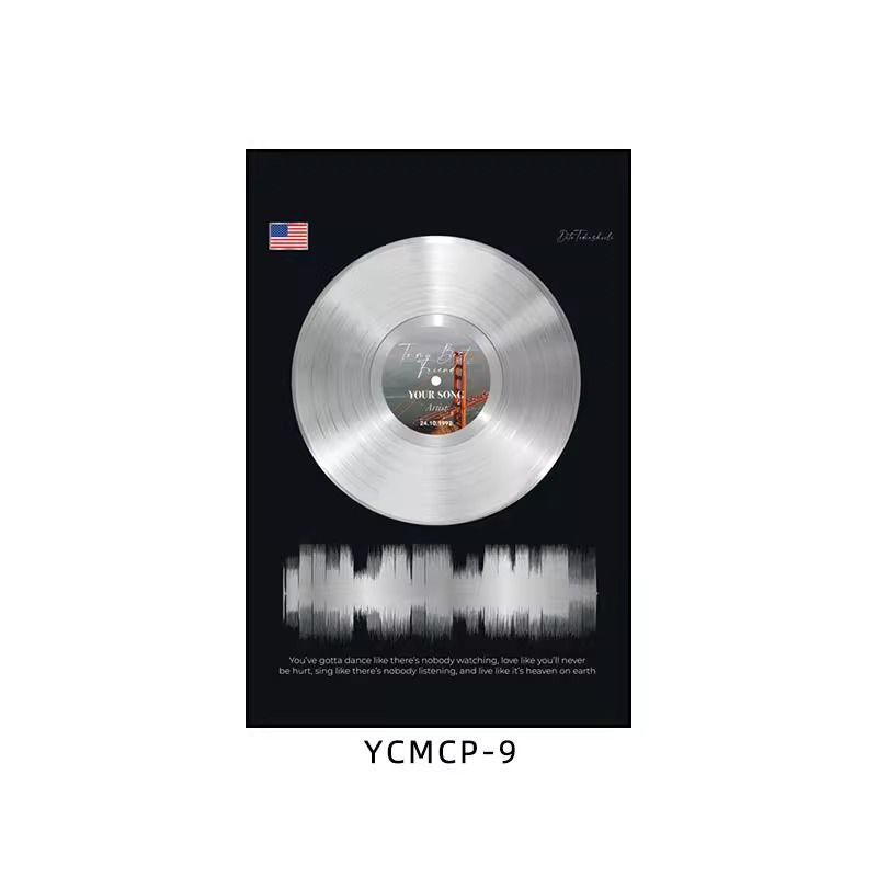 CD de vinilo cuelga pinturas retro americanas cafetería música comedor sala de estar dormitorio lujo ligero alta pintura decorativa image 9
