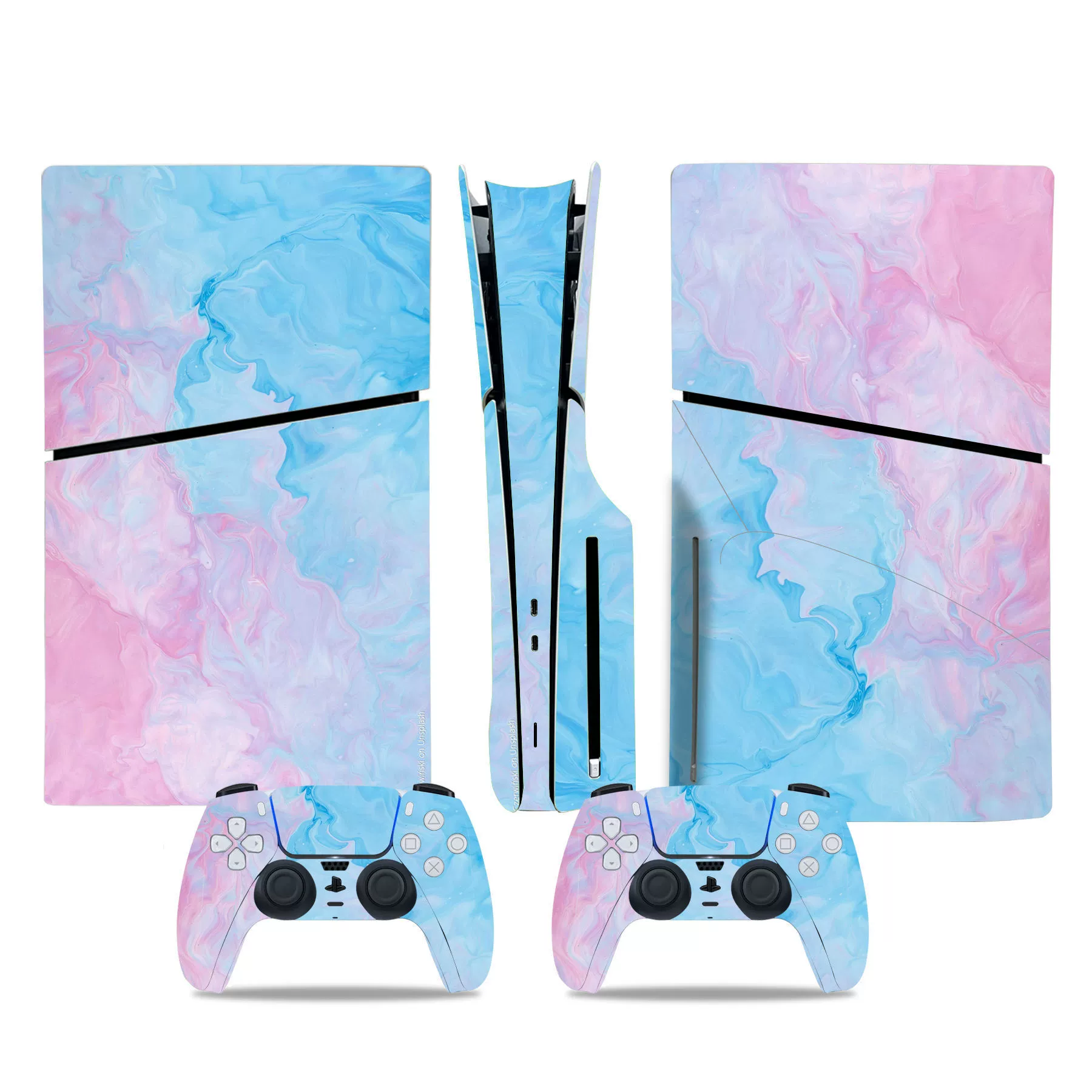 Наклейка на консоль (PS5 Slim), матовая защитная наклейка, индивидуальный рисунок, ультратонкая 0.001 мм