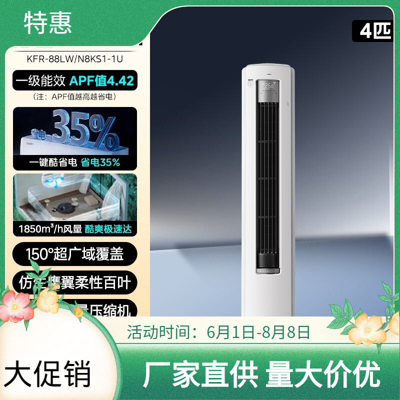Midea 3HP Ultra-Energiya Tejaydigan Polga Tikiladigan Konditsioner (Super Energiya Samaradorligi 1-darajali) - Uy Foydalanish Uchun Ikki Foydalanishli Invertor (Sovutish va Isitish)