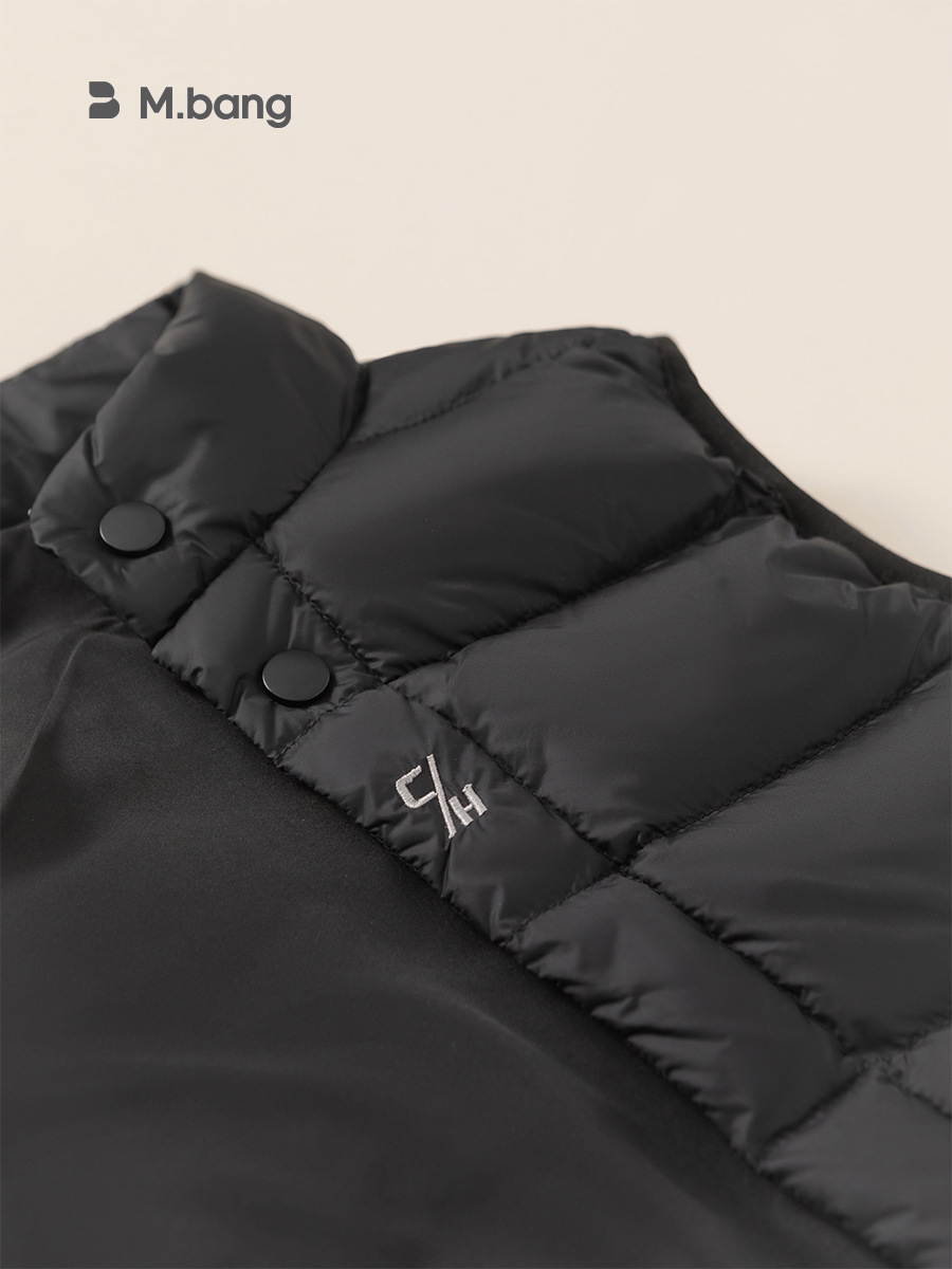 Youbao Ropa para niños Chaleco de plumón para niños de invierno Chaqueta de plumón ligera Chaqueta de chaleco con cuello alto