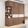 Sliding door household bedroom wardrobe Simplicity modern Small apartment cabinet Northern Europe Whole wardrobe Sliding door Wardrobe