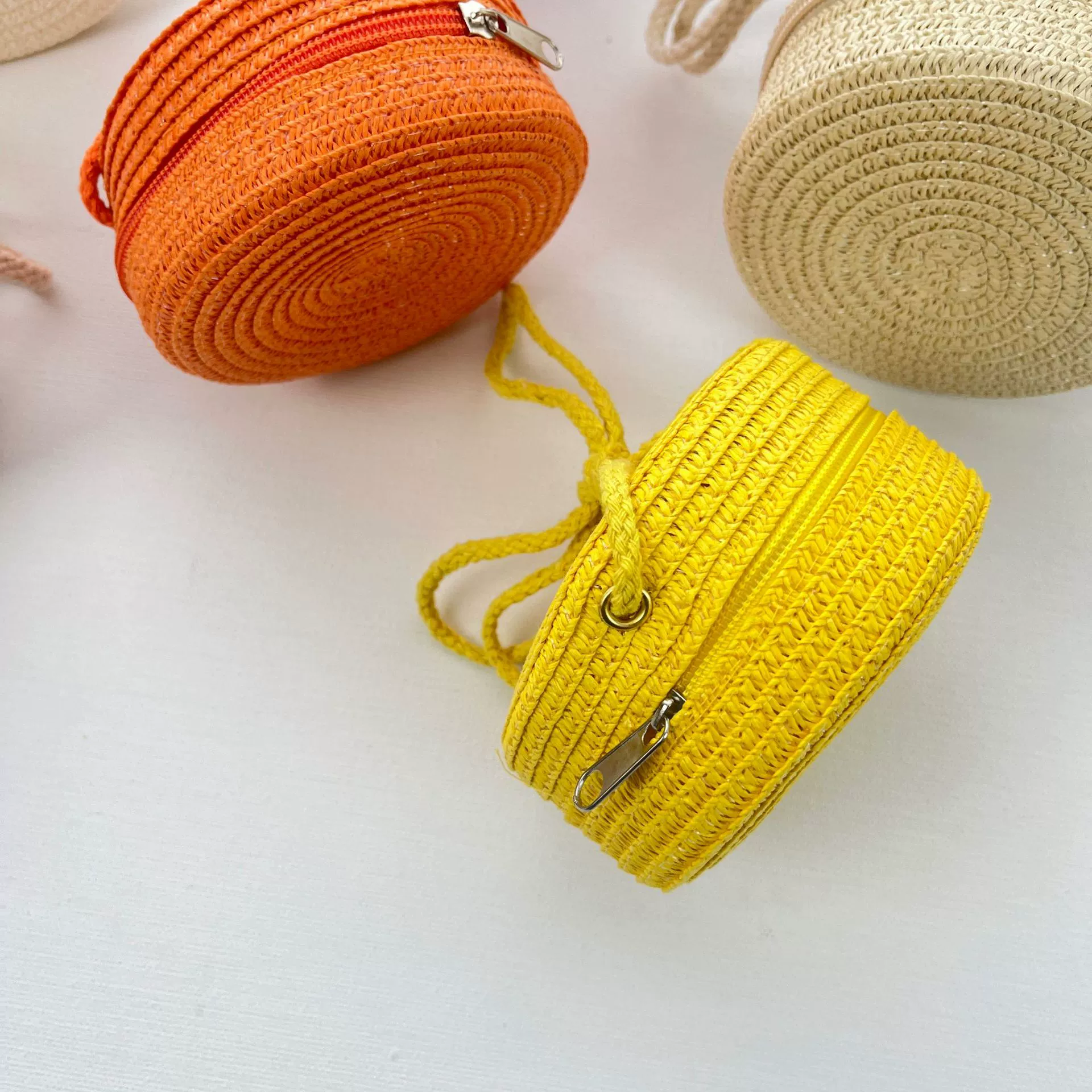 Детская сумка соломенная круглая сумка тканая сумка