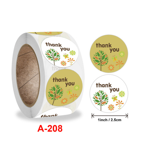 Thank you digital sticker custom thank you sticker logo sticker dot self-adhesive label hand account seal sticker made