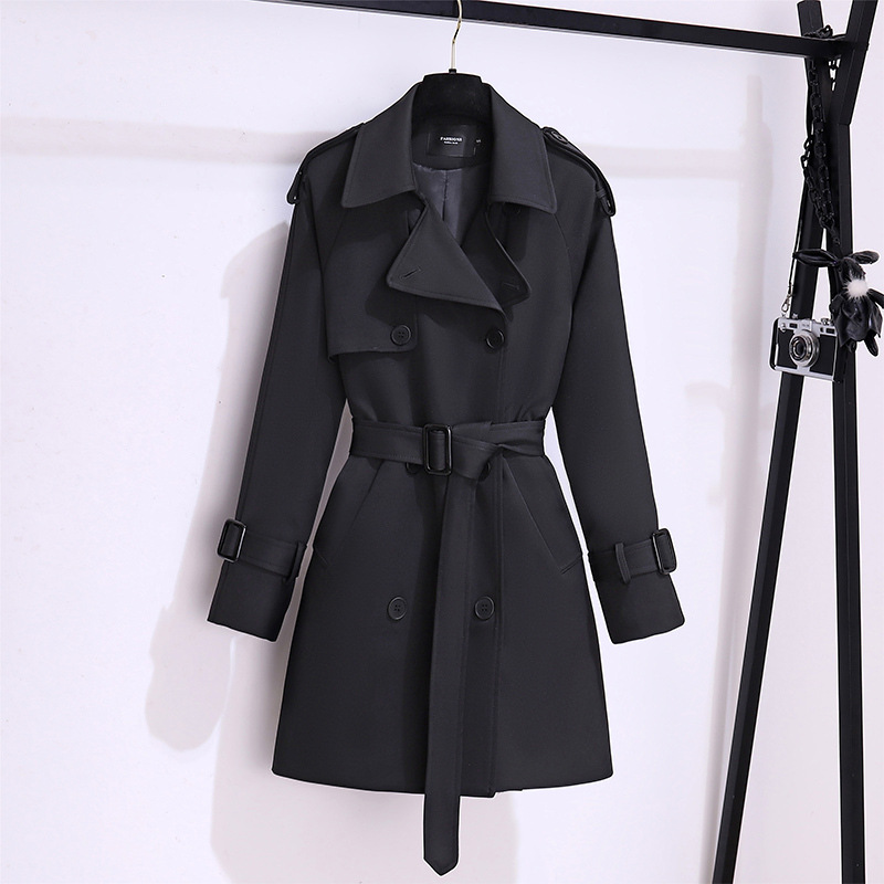 ng2510292 2024 Inverno Nuovo Elegante Trench per Donne Petite Stile Britannico Coreano Taglie Forti Lunghezza Media Cappotto Snellente che Stringe la Vita_voghion.com