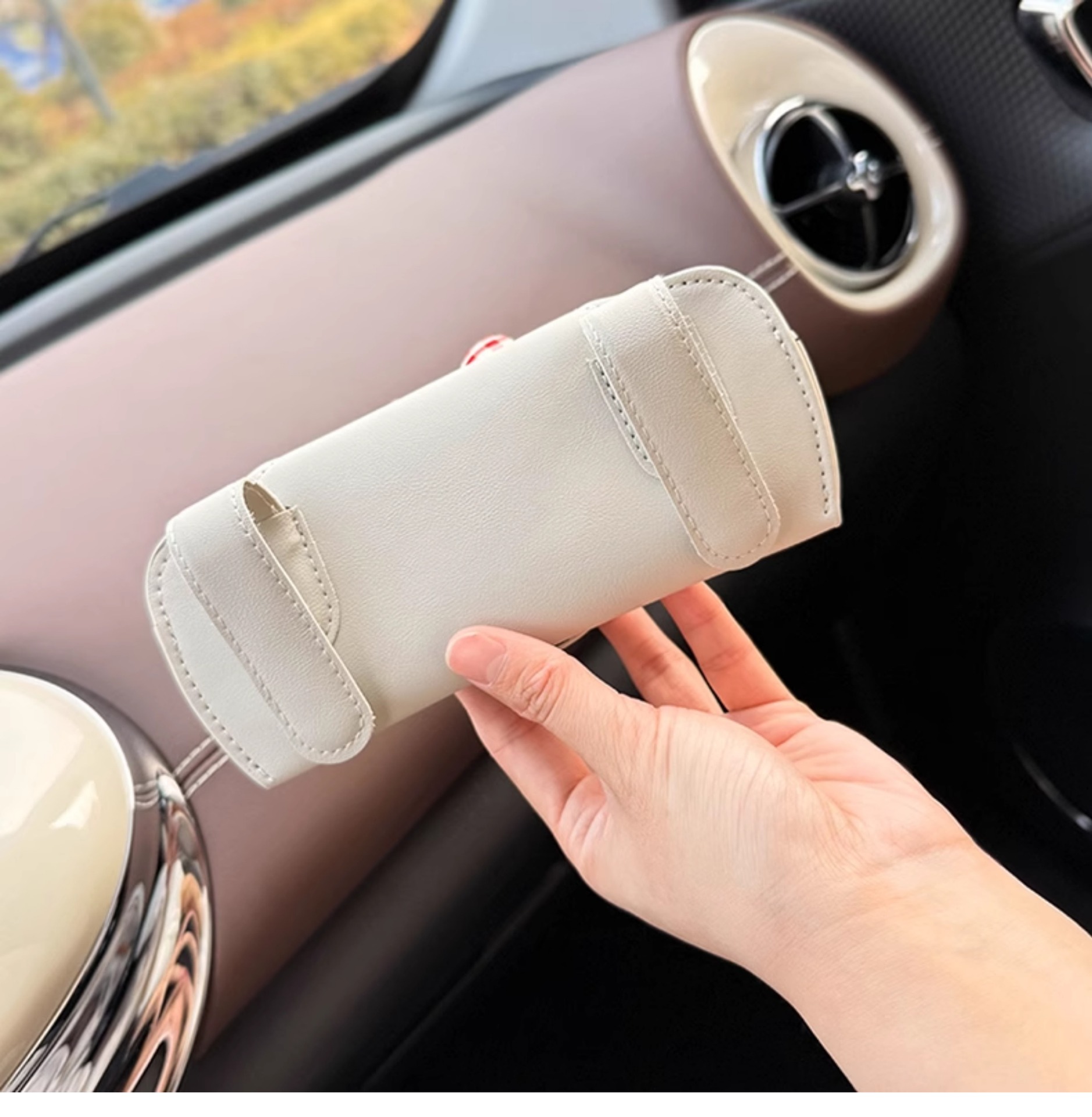Car-Mounted Glasses Case, Special Sunglasses Holder for Car Interior, Sunglasses Storage Box, Sun Visor Magnetic Holder, Cute for Women