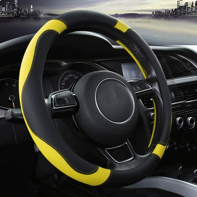 Steering wheel cover – universal - passion-yellow-38cm
