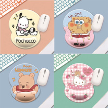 厂家直供护腕鼠标垫可爱卡通护腕小鼠标垫硅胶立体3d手托一件代发