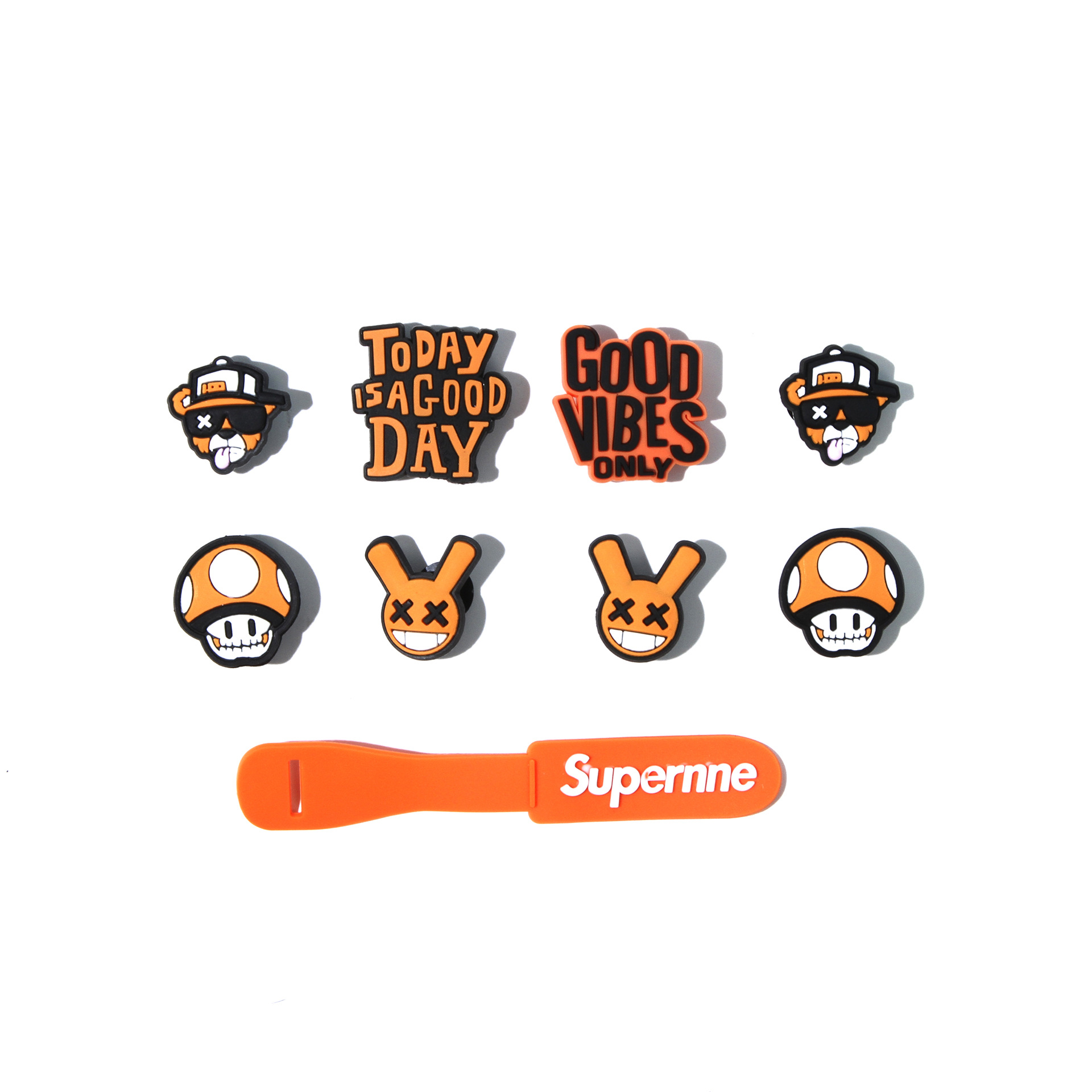 노란색 0200 (9개) 주황색 작은 버섯