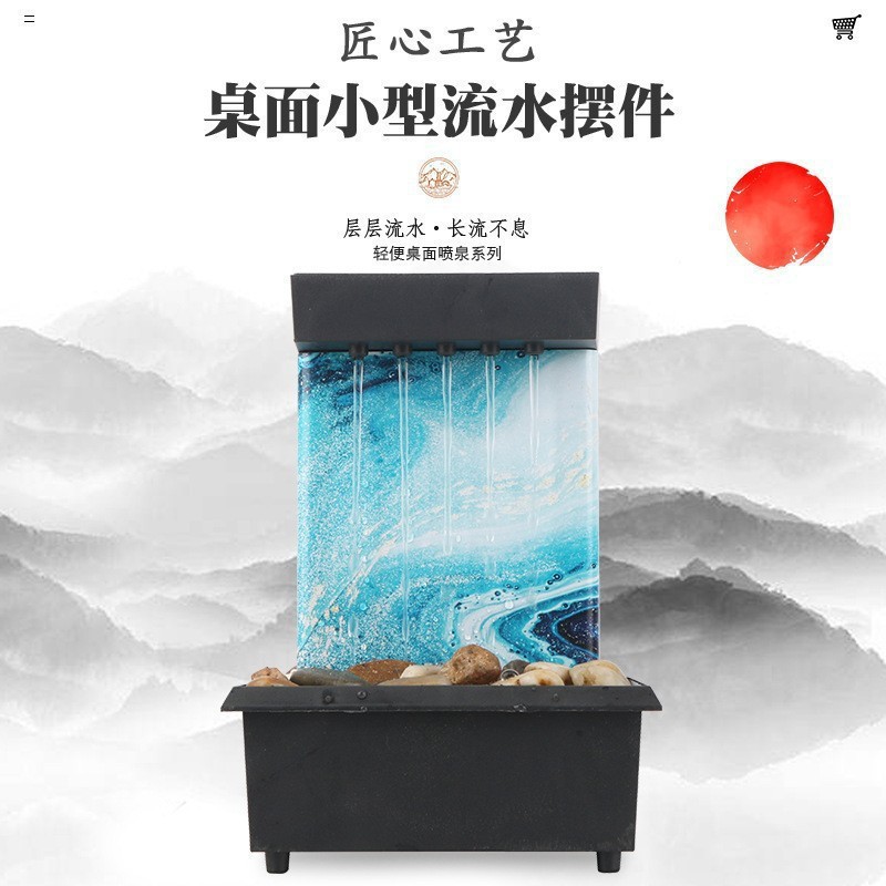 Fuente de Agua de Escritorio Pequeña de Plástico de Agua Corriente con Luz para Sala de Estar y Oficina image 29