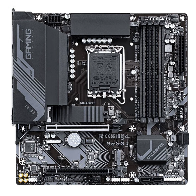 Материнская плата Gigabyte B760M Gaming X DDR5 для игр, совместима с процессорами 12/13-го поколения, в т.ч. 13400F