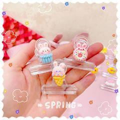 Cute and simple test paper storage transparent small clip student long tail swallowtail clip test paper clip bill clip strong clip