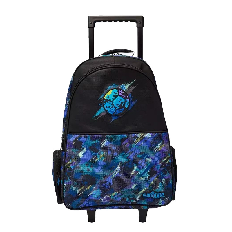Cadena dedicada mochila escolar australiana smiggle trolley mochila escolar de remolcador de dibujos animados de gran capacidad mochila para estudiantes de primaria y secundaria