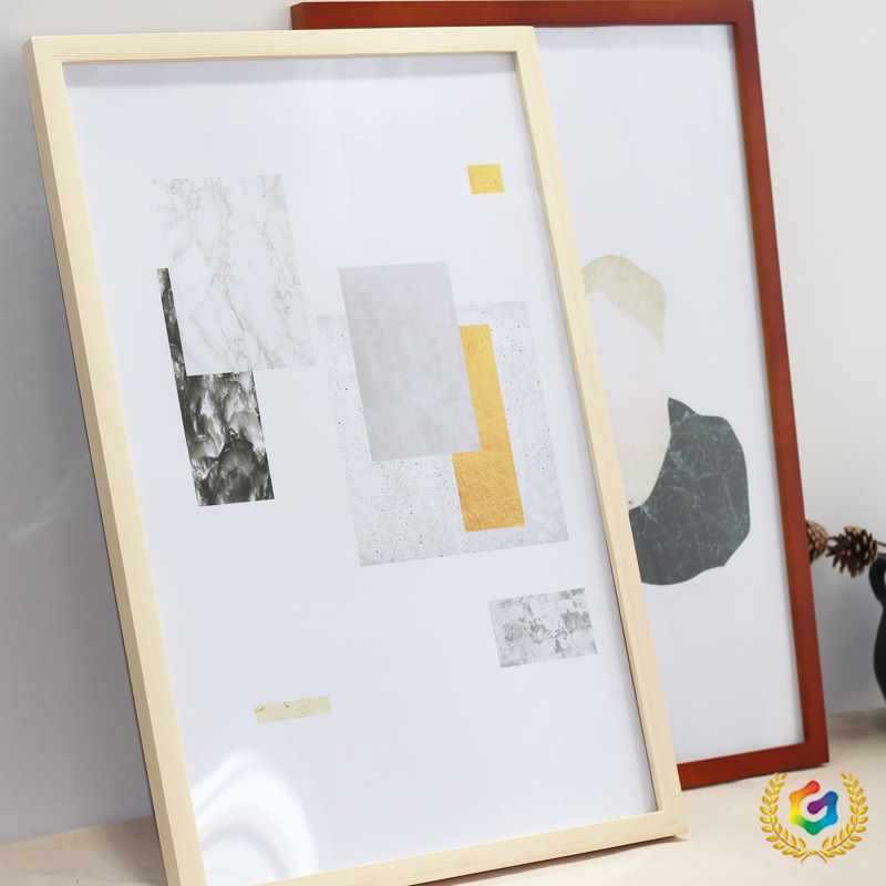 ⇕ Large Size Solid Wood Picture Frame for Wall Hanging, Available in 24-Inch, 28-Inch, 36-Inch, 40-Inch, 4K, 2K, 1K Full-Size Advertising