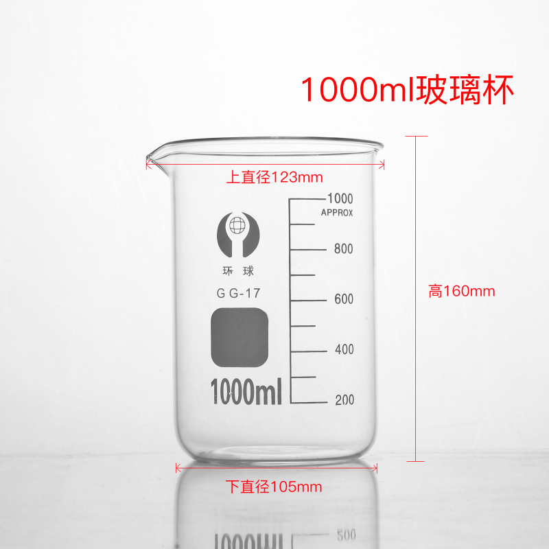 ガラスビーカー計量カップ化学実験器具スケール付き高温耐性加熱可能な透明 50/100 ミリリットル|undefined