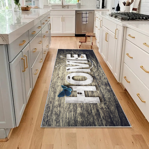 Cross-border new simple kitchen mat long water-absorbing and oil-absorbing foot mats home bathroom floor mats carpet entry door mats