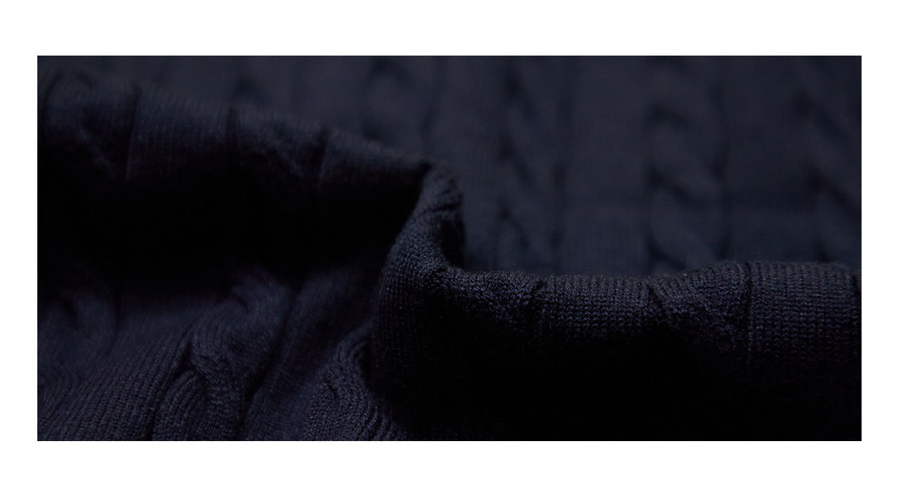 UNF 250g Half-Zip Cable-Knit Mock-Neck Sweater
