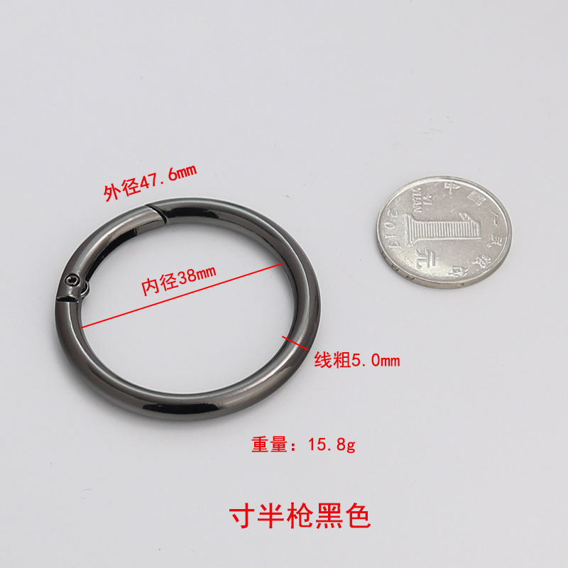 スポット金属スプリングリングアクセサリー卸売亜鉛合金オープンリングハードウェアフックバックル diy ジュエリーバックルリングペンダント|undefined