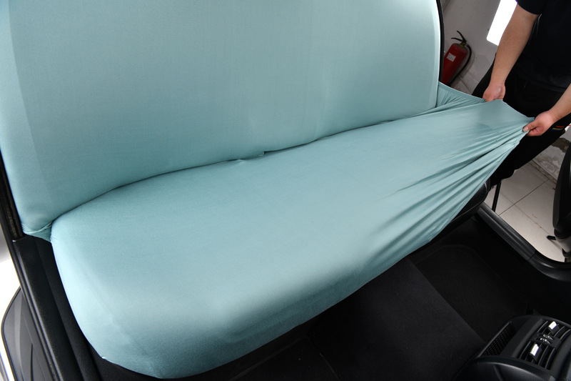 Car rear seat cover set with elastic backrest cover, cushion cover, fabric anti-slip thin model, universal for all seasons