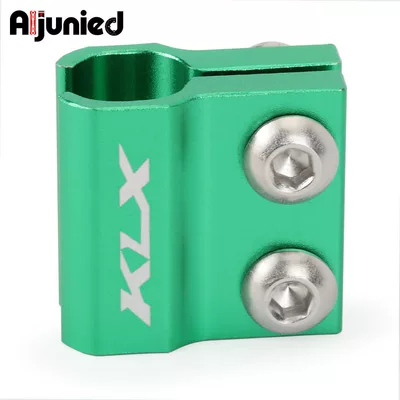 Suitable for Kawasaki KLX140 off-road motorcycle front hose clamp, oil pipe clamp, front pull-out connector adapter (Motorcycle Safety Supplies) - 3030-oil-pipe-clamp-klx-green