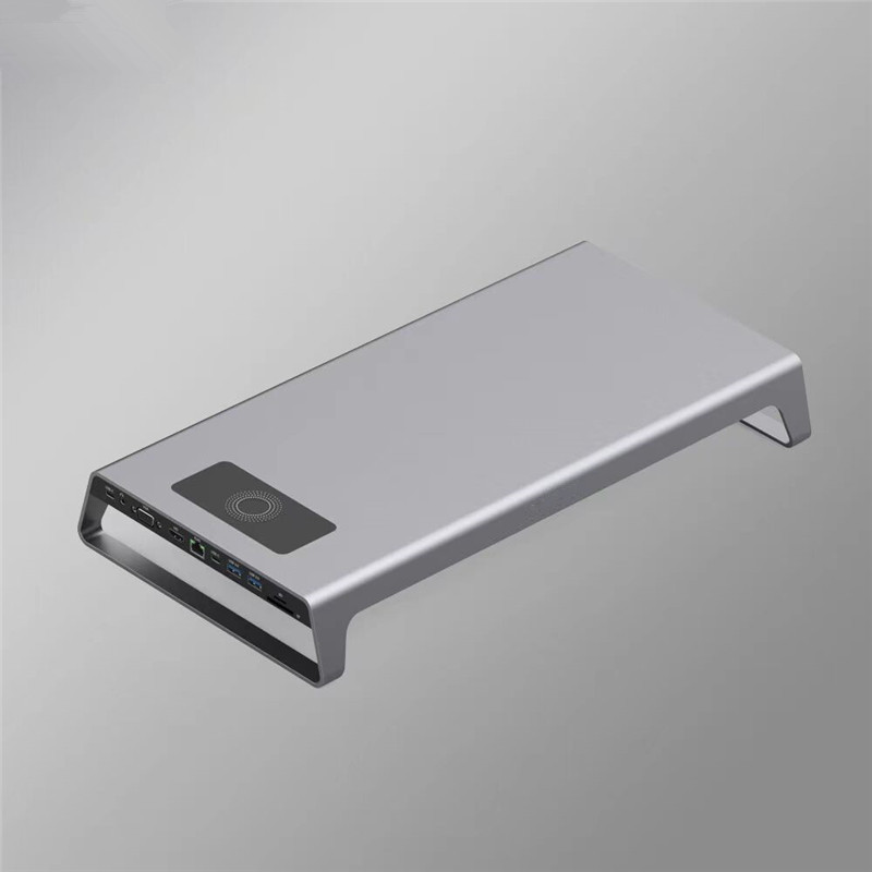 Type-C DoCking Station Notebook Stand Computer Desk Wireless Base USBC to HD VGA RJ45 Expander