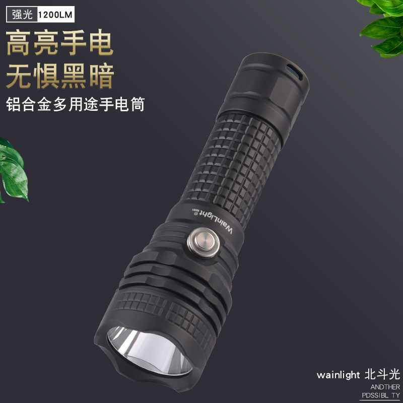 WainLight/ Beidou Manufactor wholesale Strong light Flashlight multi-function USB charge outdoors Camping BD01