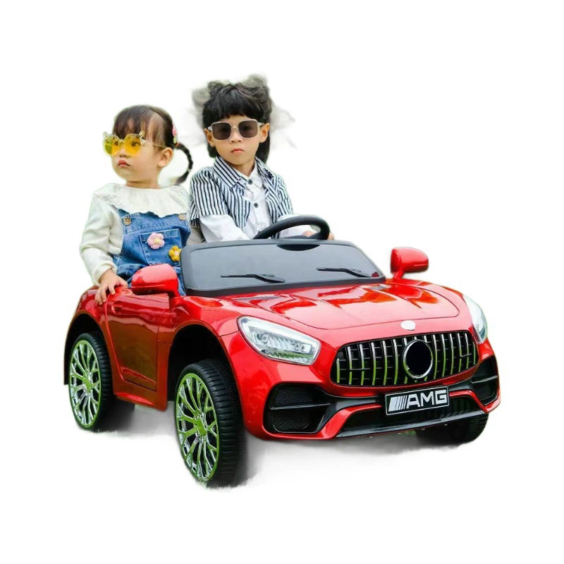 Детский электрический автомобиль, четырехколесный автомобиль, игрушка, двухместный транспорт с сиденьями для детей, пульт ДУ