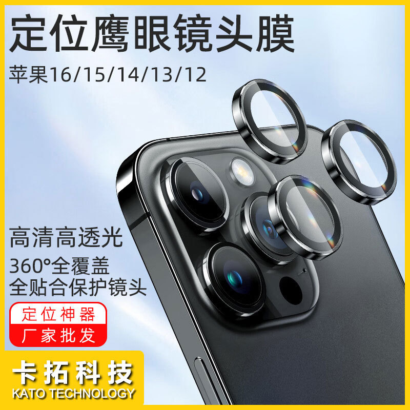 Suitable for Apple 17 Eagle Eye Lens Film, 16 Glitter Protective Film, Cd Pattern Eagle Eye Lens Sticker, 15 Apple Armor Lens