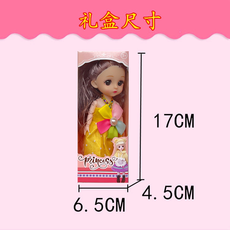 BJD8 puntos 17 cm transfronterizos mini muñeca Barbie simulación de juguetes caseros para chicas premios de caja de regalo