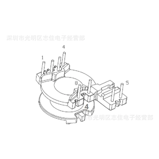 PQ20骨架立式4+2+2针2008 -1变压器骨架B0bbins高频骨架