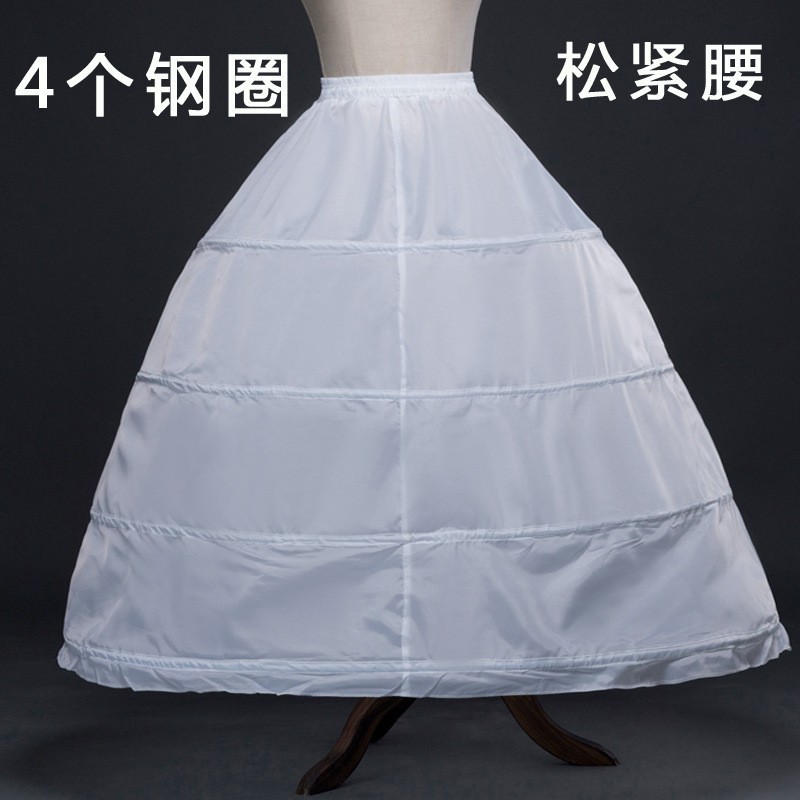 Wholesale in-stock bridal wedding petticoats, cosplay costume styling with 4 steel ring petticoats for performances and ceremonies