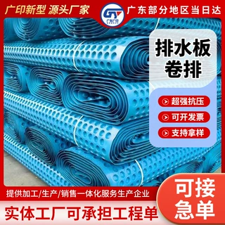 广东塑料卷材排水板疏水板定制工地地下室凹凸防水卷式hdpe排水板