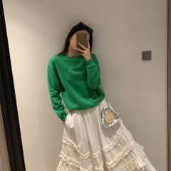 ラフポニーは女性のために24秋冬の新型の張彬彬円襟がゆったりしています。