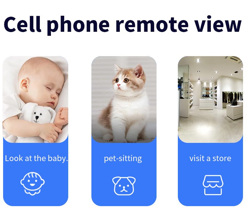 Indoor Home Überwachungskamera Wireless WiFi HD Vollfarb-Nachtsicht Handy Remote Monitor *_voghion.com
