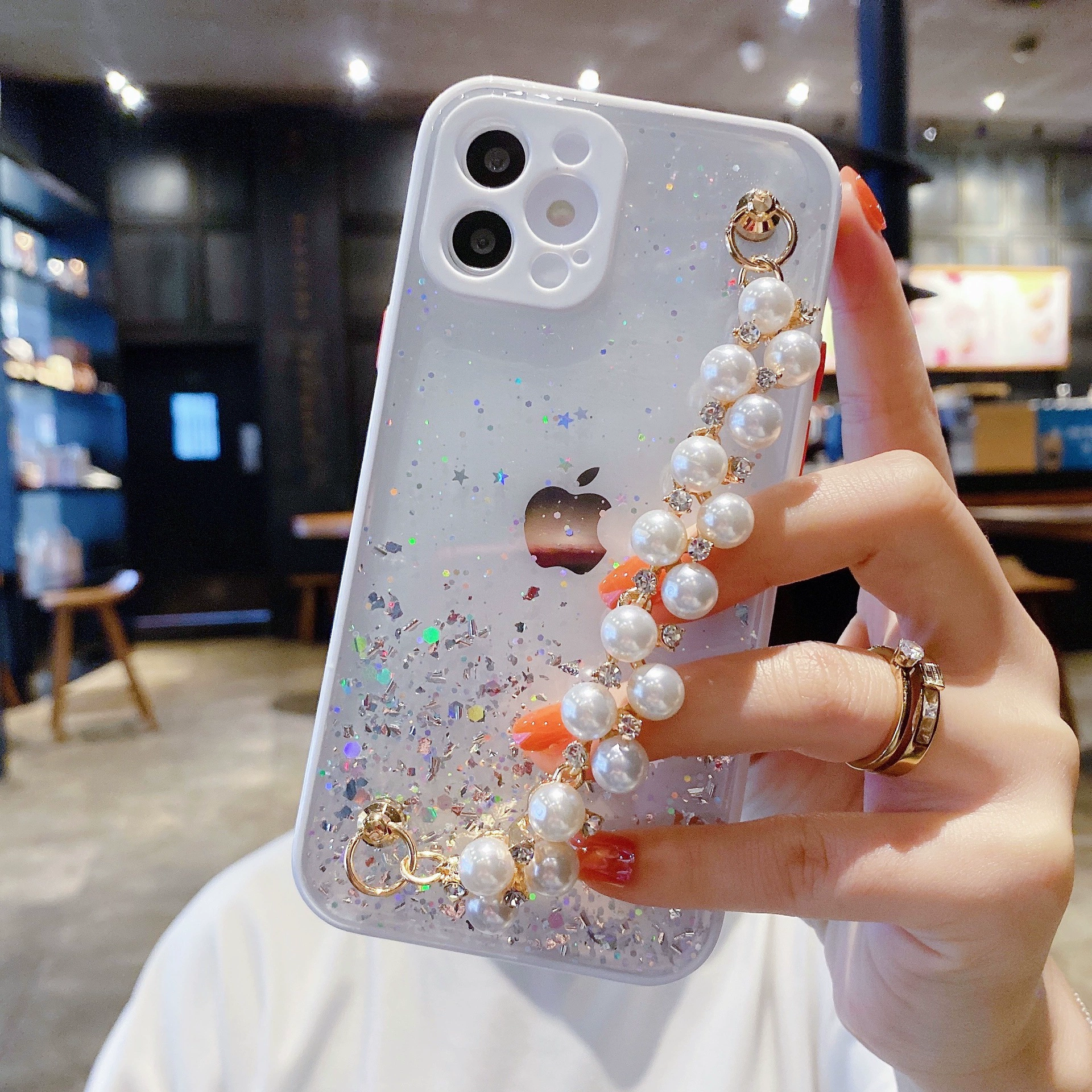 Apple, iPhone 16 из жемчуга, браслет, совместимый чехол для телефона, iPhone12 Pro, защитный чехол, iphone, 7/8