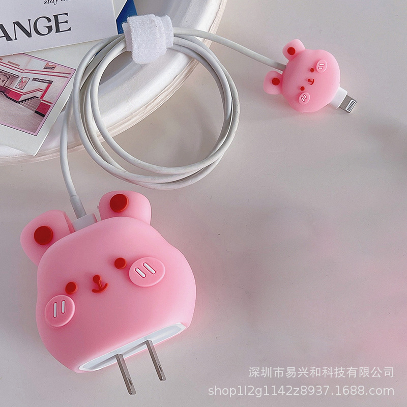 Aplicable Apple 18W / 20W cargador de cabeza de cubierta cargador de cubierta de cable de datos cubierta de 4 piezas al por mayor