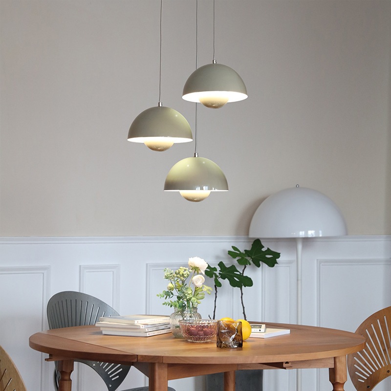 丹麦设计师花苞吊灯马卡龙三头餐厅灯北欧现代简约卧室床头小吊灯