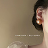 Retro acrylic small design earrings from pearl, French retro style, wholesale