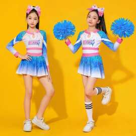 儿童花球啦啦操演出拉拉队表演女舞蹈服运动会健美操竞技比赛服装