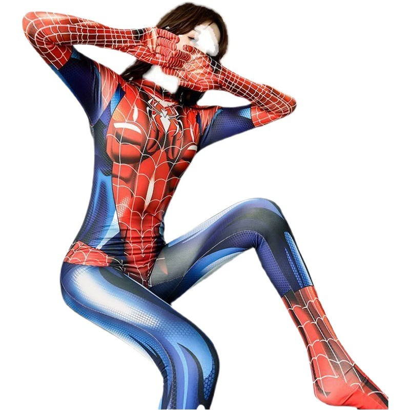 Женские колготки с изображением Человека-паука MJ TikTok в том же стиле комбинезон для взрослых косплей сексуальная одежда