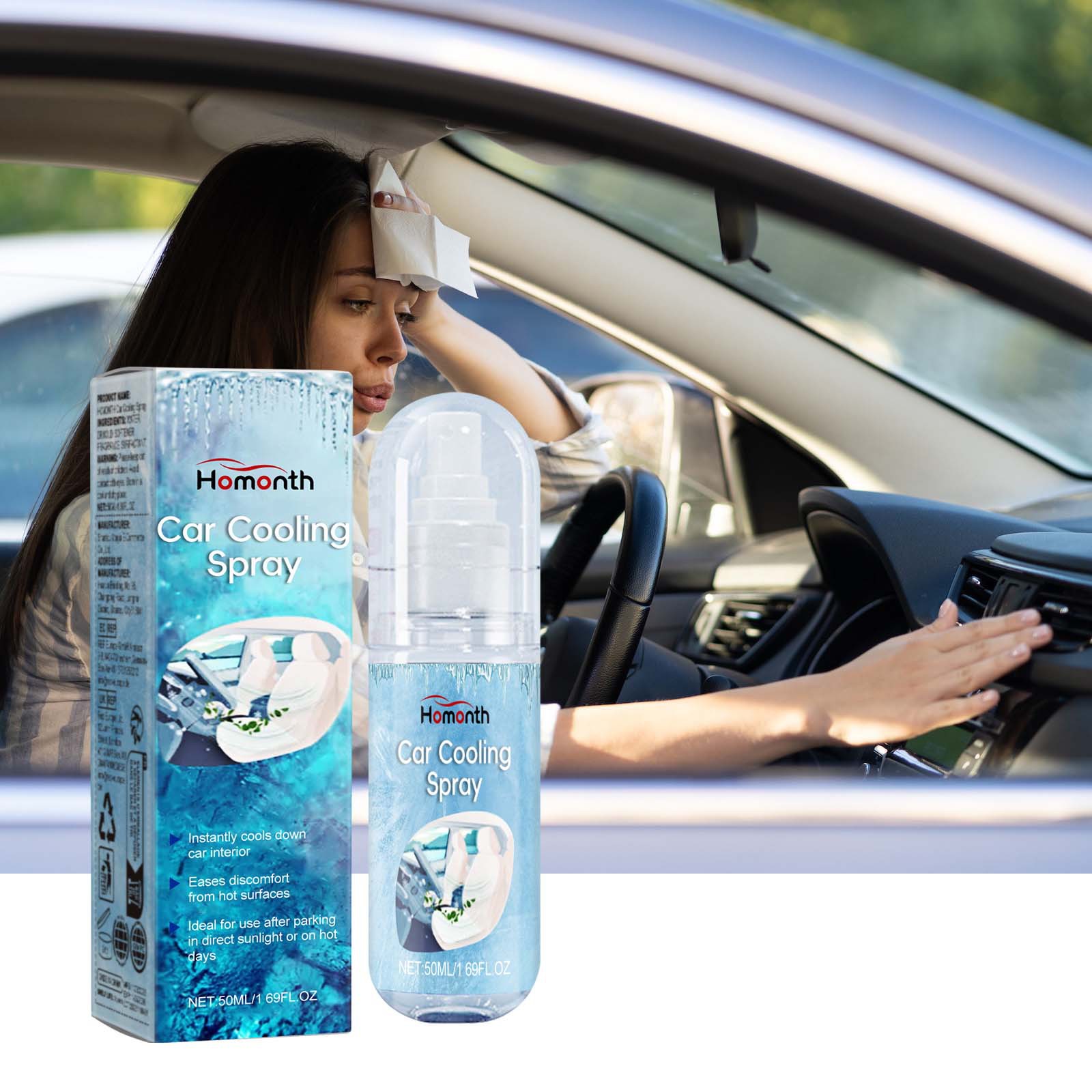 Car Cooling Spray Is a Must-Have for Summer, Quick Cooling Agent, Cool Interior, Cab Air Conditioner, Quick Cooling Agent