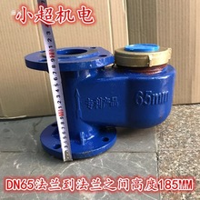 DN50 65 80 100mm2寸4寸立式法兰水表垂直上进下出旋翼式自来水表