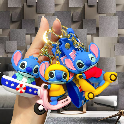 Wholesale Cute Steve the Mouse Plush Hook and Loop Bag Charm Cartoon Figure Keychain Grabber Machine Toy