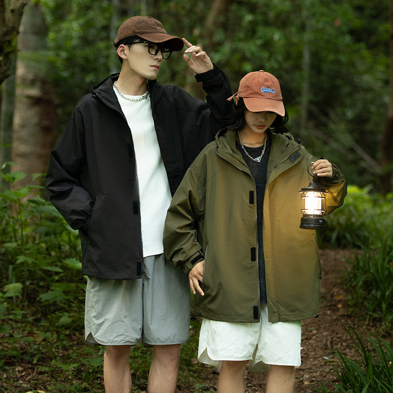 Demi-season windproof waterproof travel climbing jacket for men and…