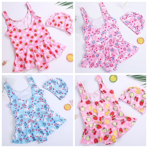 Children's swimsuit, unisex one-piece summer swimsuit for girls, professional swimsuit for kids (small, medium, large), princess dress, baby swimwear