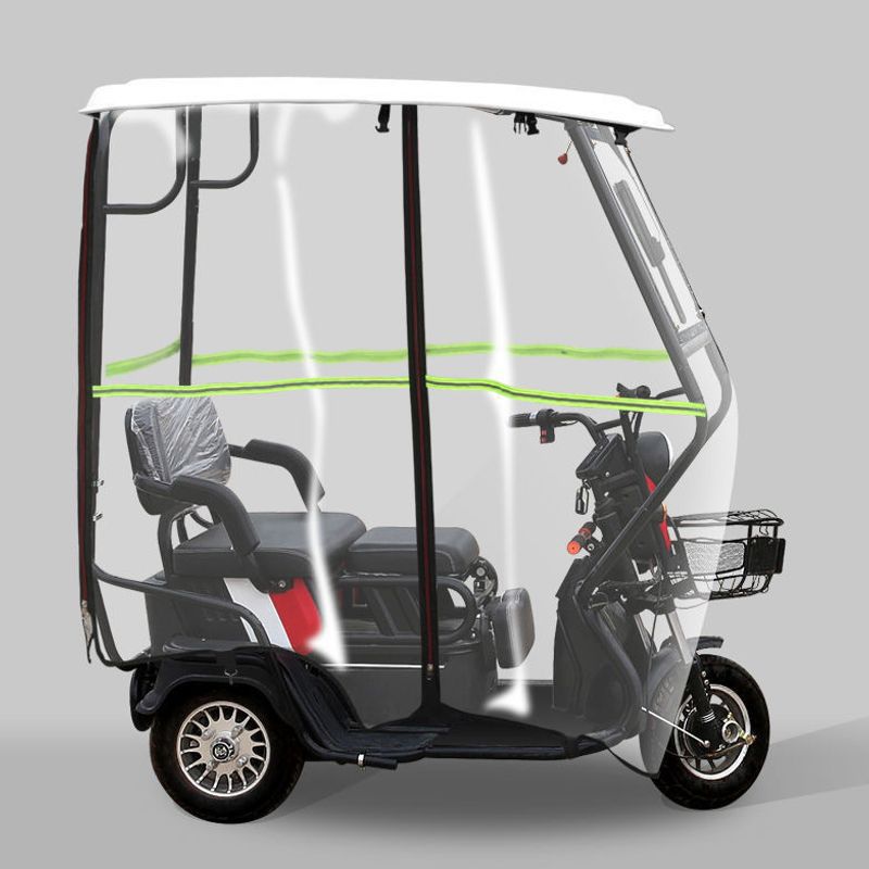 电动三轮车车棚遮雨棚全封闭透明雨篷蓬小型老年休闲车遮阳挡雨棚