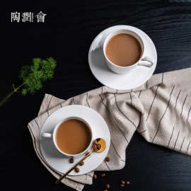 醴陵骨瓷咖啡杯定制家用伴手礼耐高温欧式轻奢咖啡杯一杯一碟