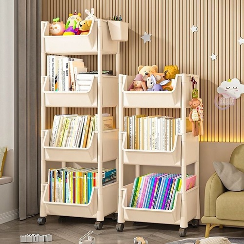儿童玩具收纳架落地可移动零食架卧室简易置物架书架