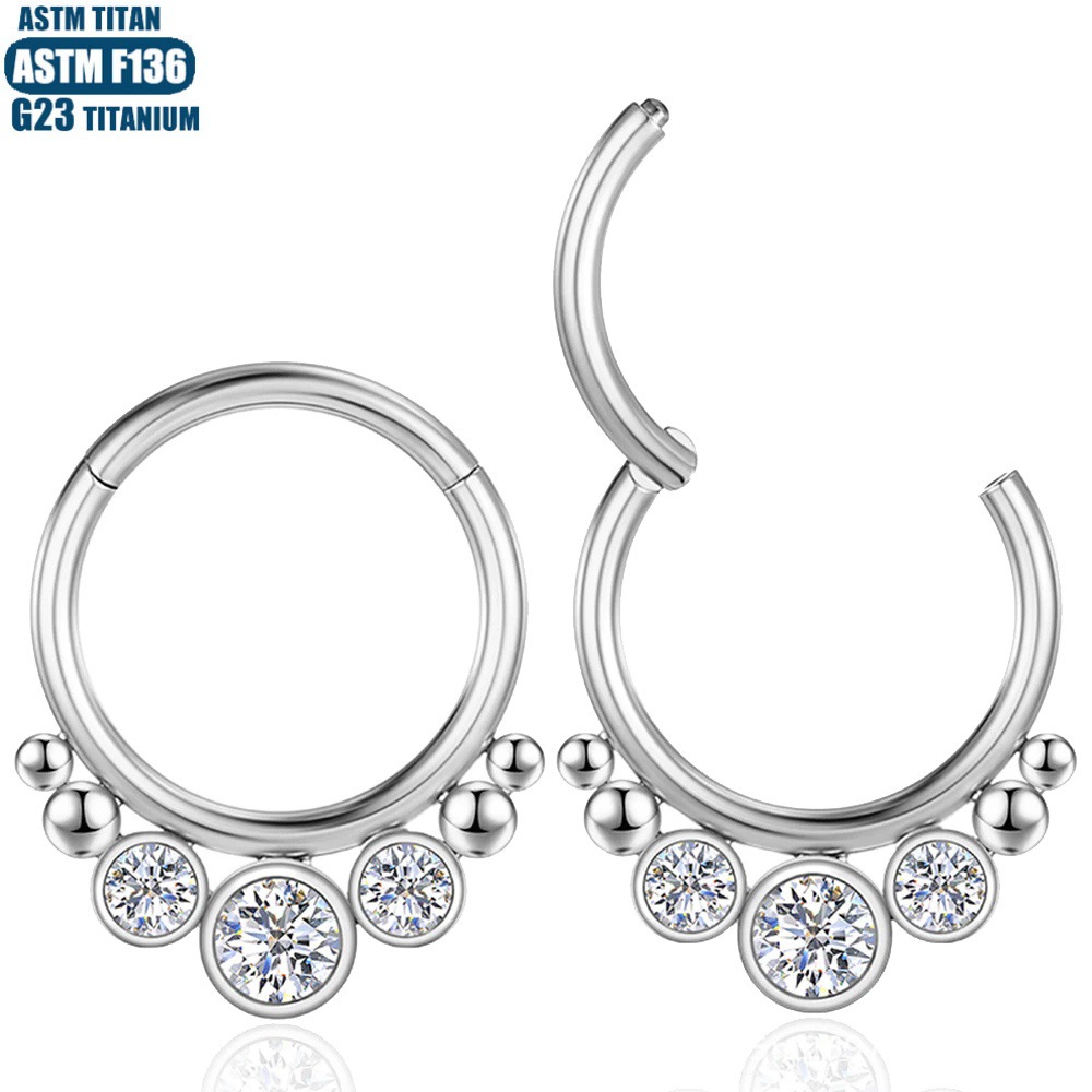 Pointed labret stud close-up product detail