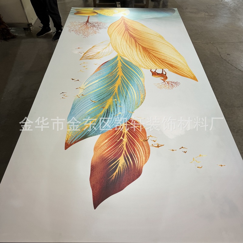 Uv壁板プリント画金板木の装飾面の炭素結晶板倉庫里南の箔押し透明板の波板の背景壁|undefined
